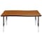 Flash Furniture Rectangle 28 W, 47.5 L, 25.25 H, Chrome, Laminate, Particleboard, Steel, Wood Grain XU-A3048-CON-OAK-T-P-GG - alternate 7